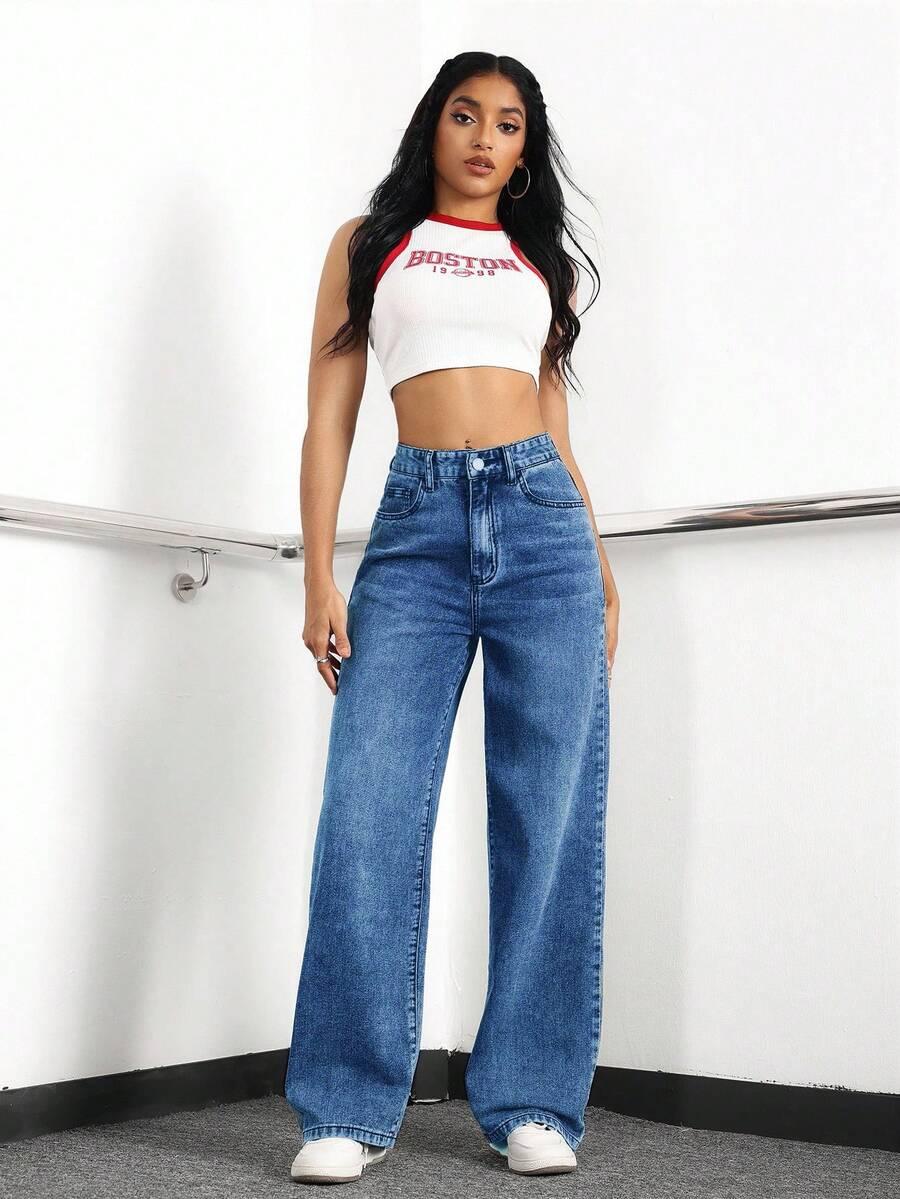 NIEBIESKIE SPODNIE JEANS