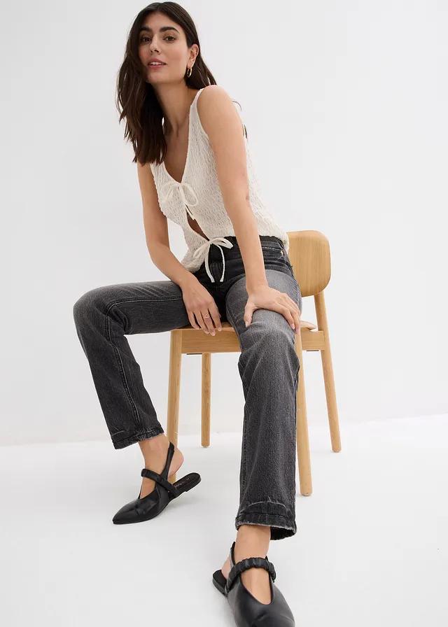 SZARE SPODNIE JEANS 