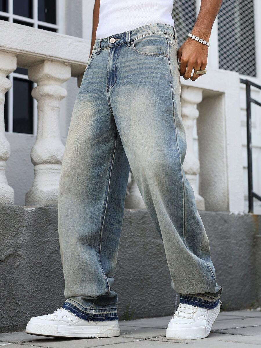 NIEBIESKIE SPODNIE JEANS