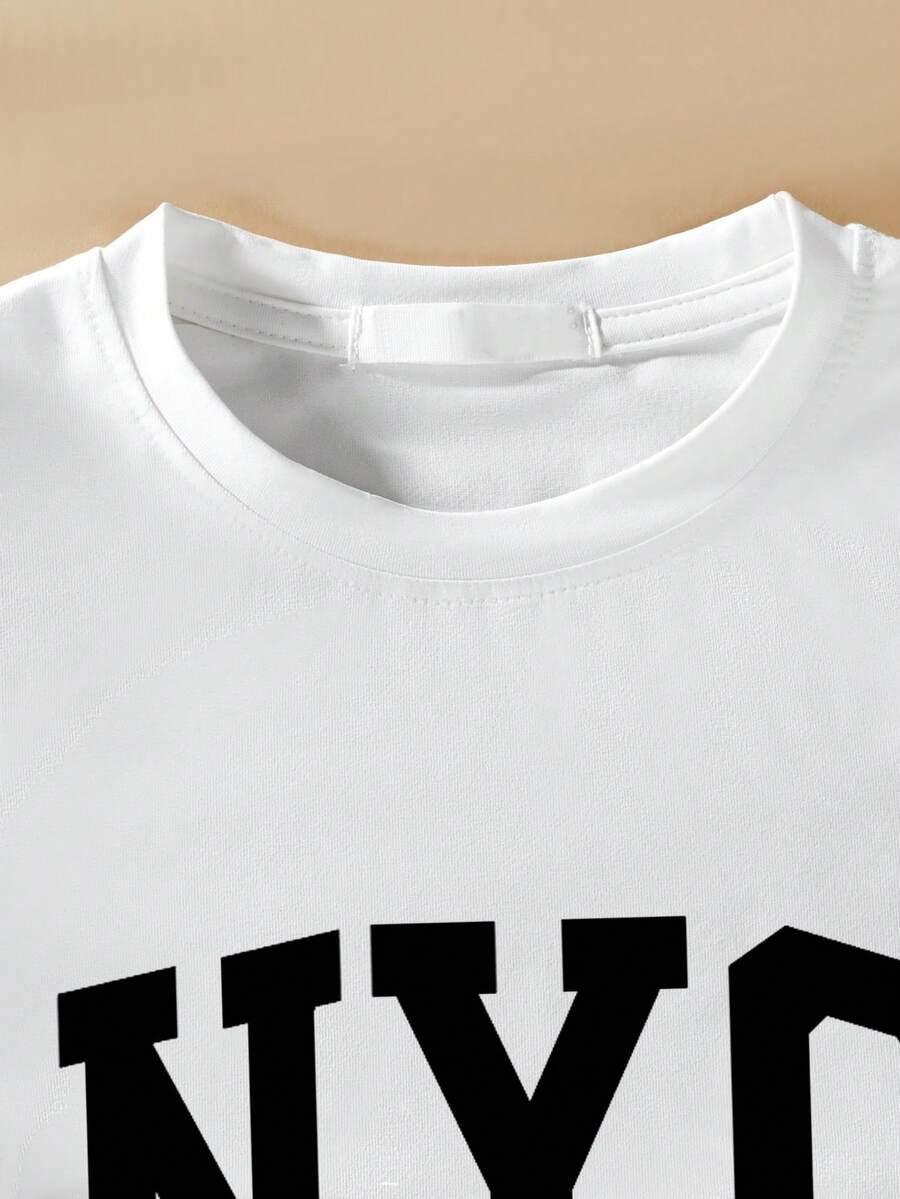biały t-shirt nadruk