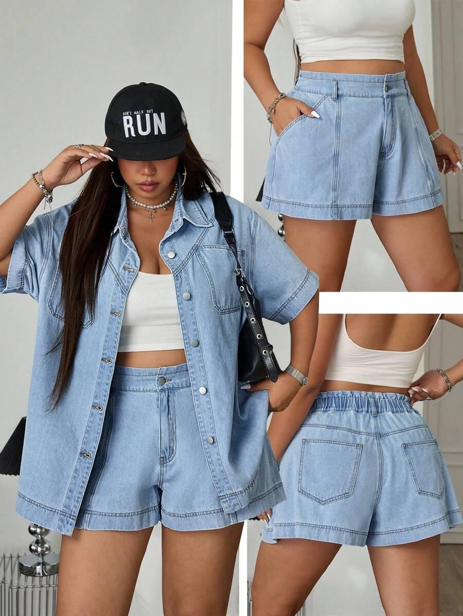 NIEBIESKIE SPODENKI JEANS