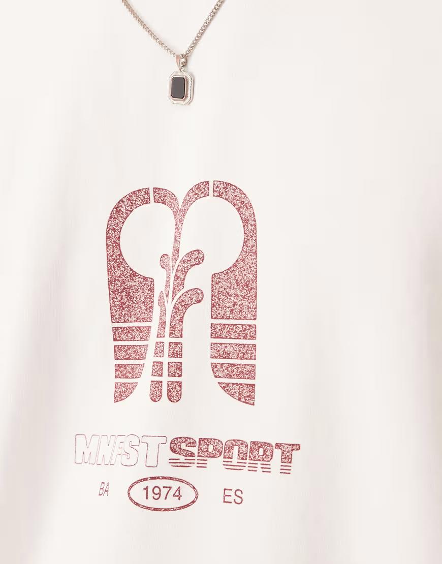 BIAŁY T-SHIRT NADRUK 