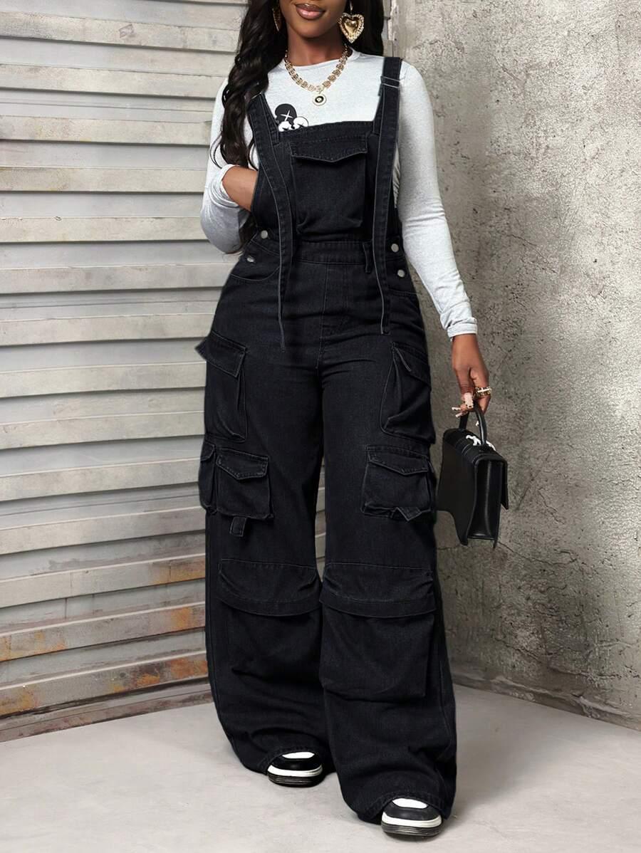 CZARNY KOMBINEZON jeans