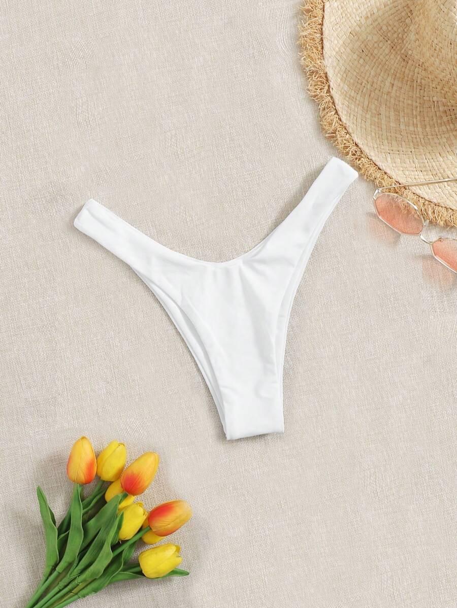 biały dół od bikini