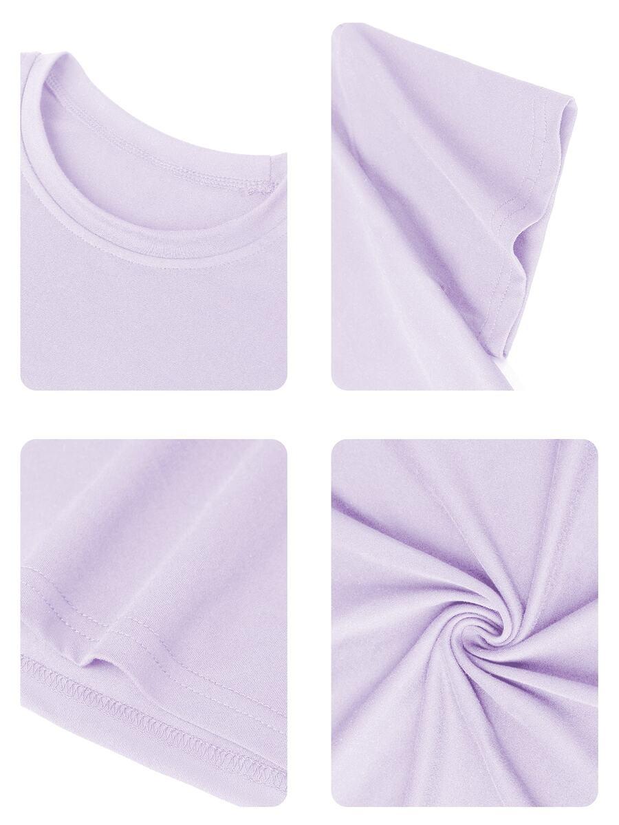 fioletowy T-SHIRT  PRINT