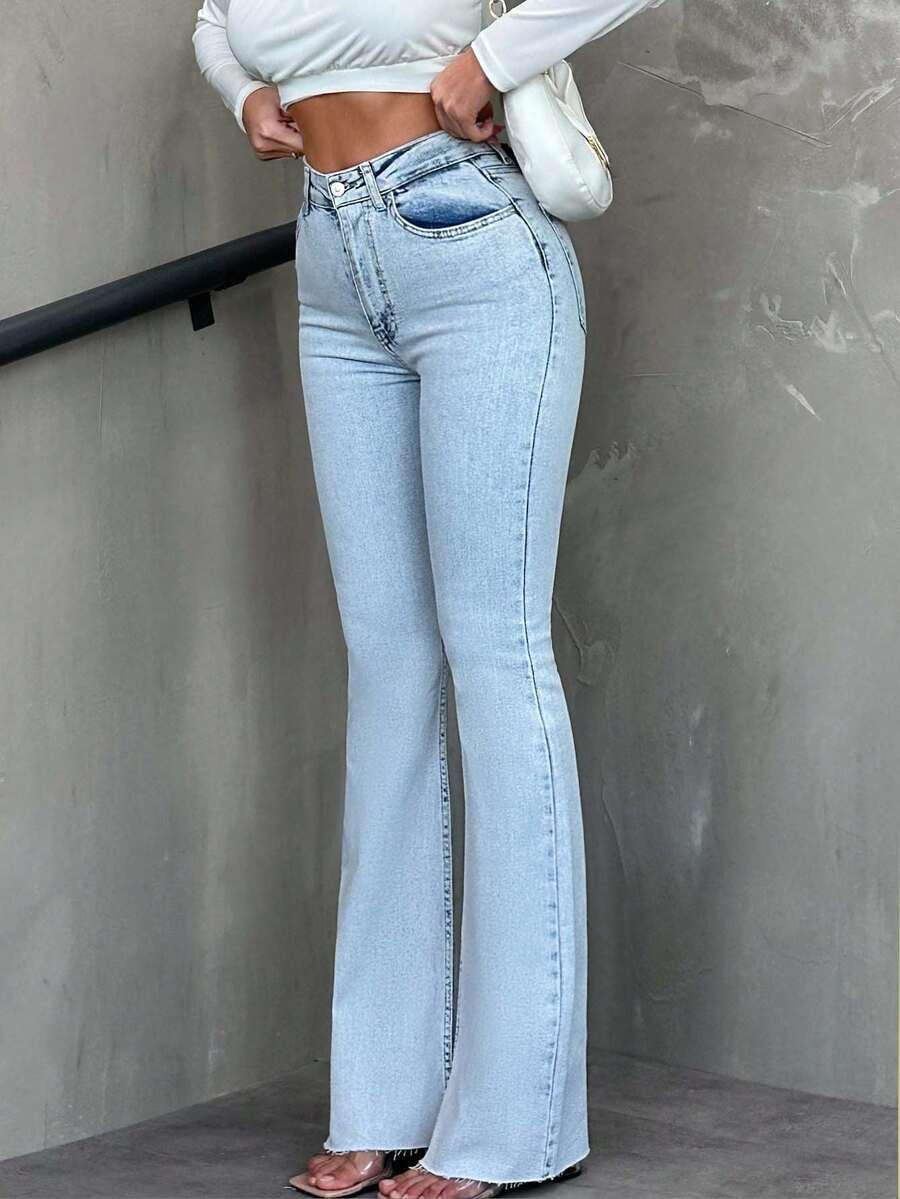 spodnie wysoki stan jeans