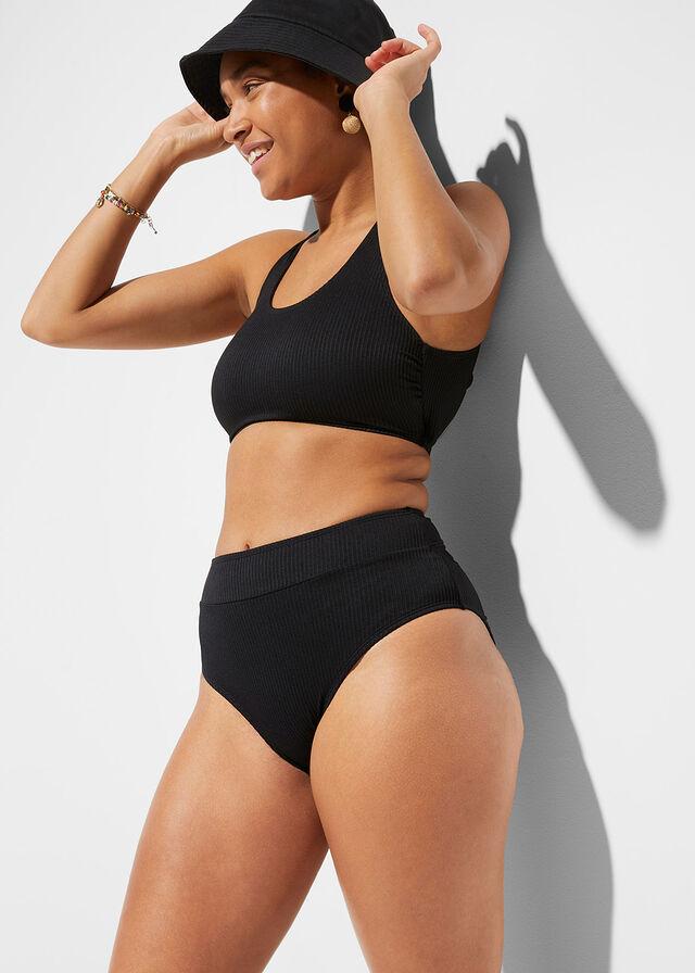 CZARNA GÓRA OD BIKINI PRĄŻKI