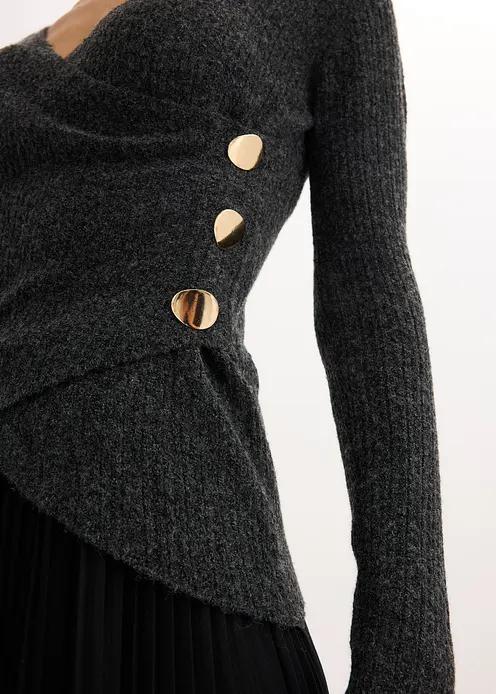 SWETER DAMSKI SZARY