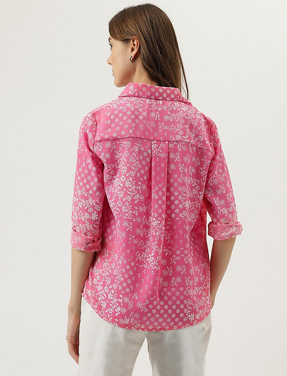RÓŻOWA BLUZKA PRINT T43-3479K-A8