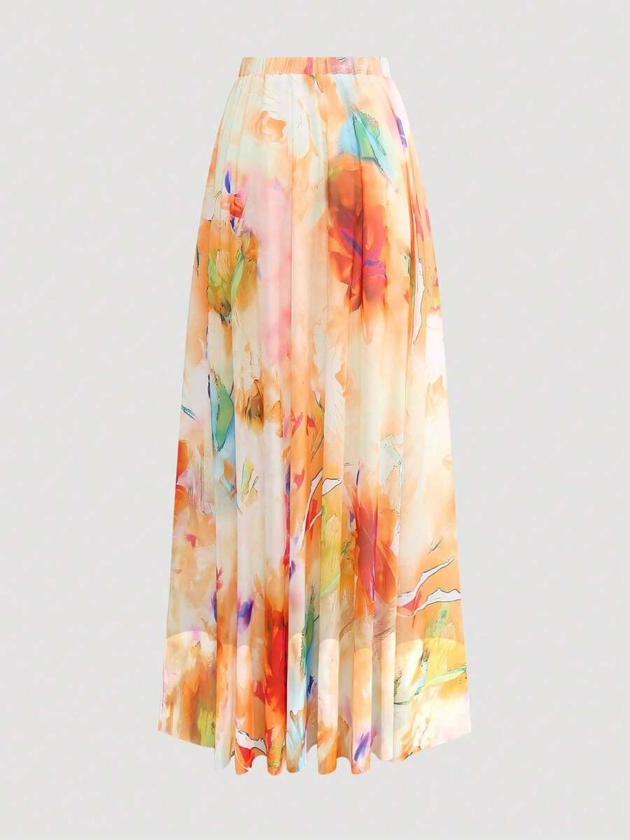 maxi spódnica print 