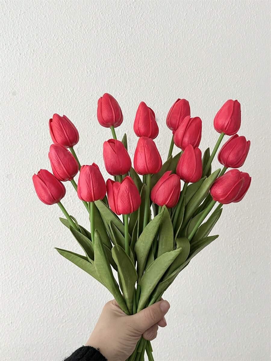 czerwony SZTUCZNY TULIPAN