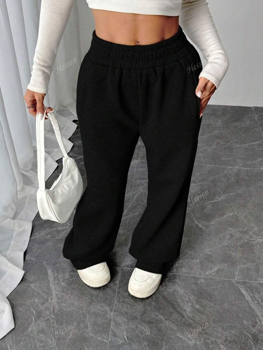 CZARNE SPODNIE DRESOWE CASUAL