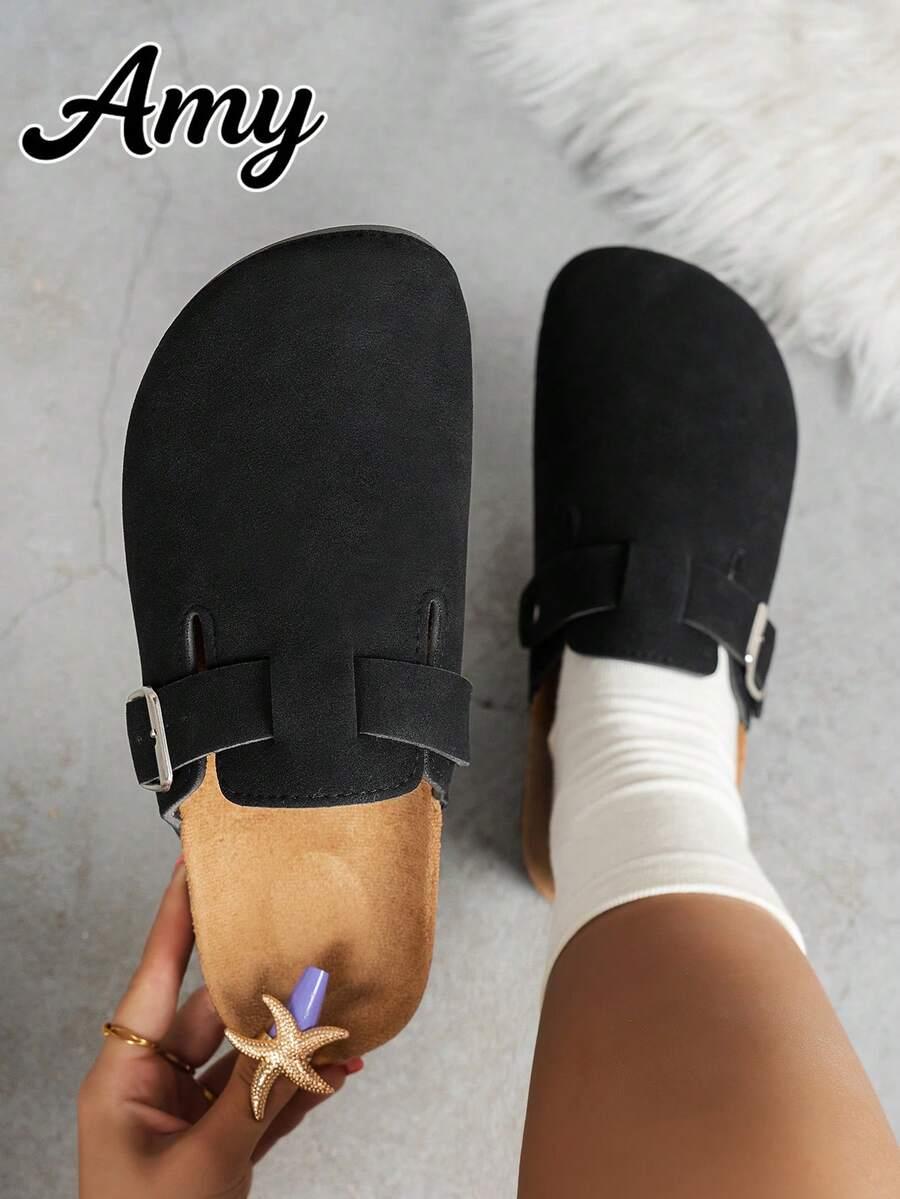 czarne klapki casual