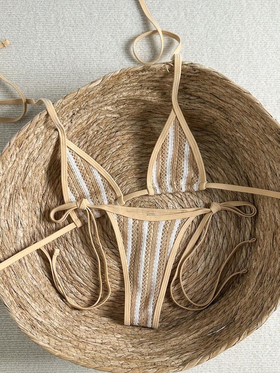 dwuczęściowy strój kąpielowy bikini haft
