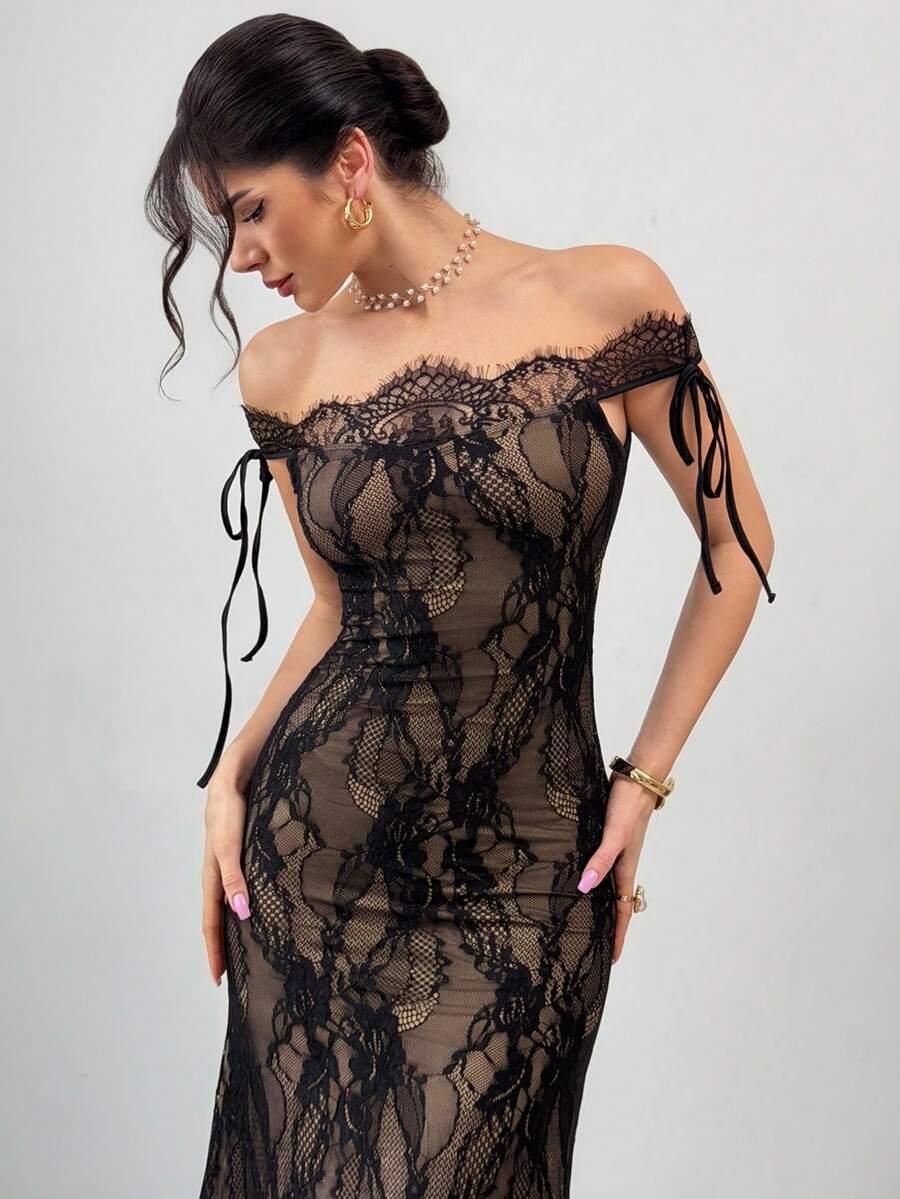 czarna maxi sukienka