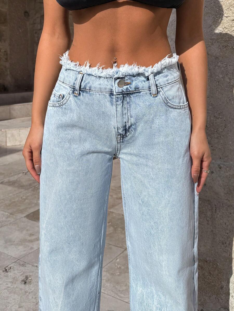 NIEBIESKIE SPODNIE JEANS ripped