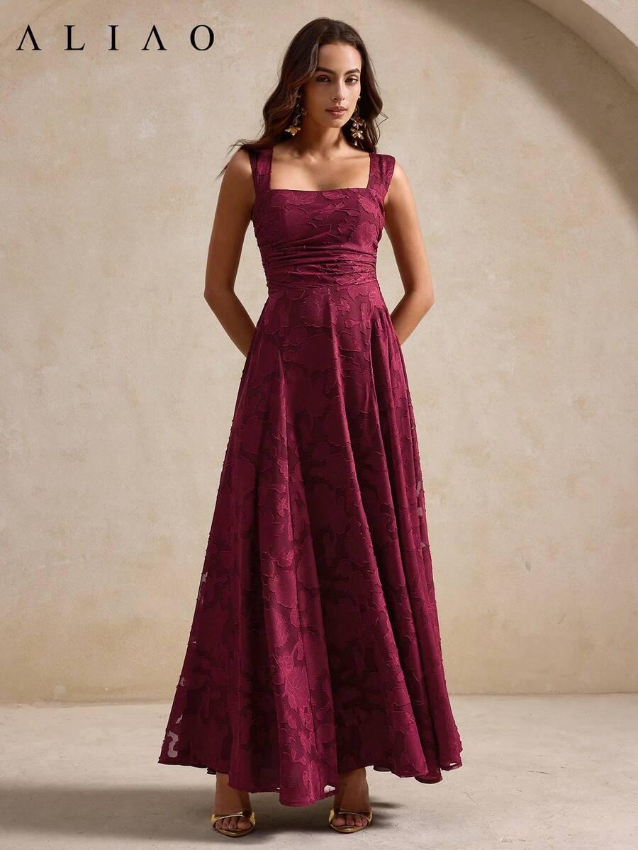 czerwona maxi sukienka