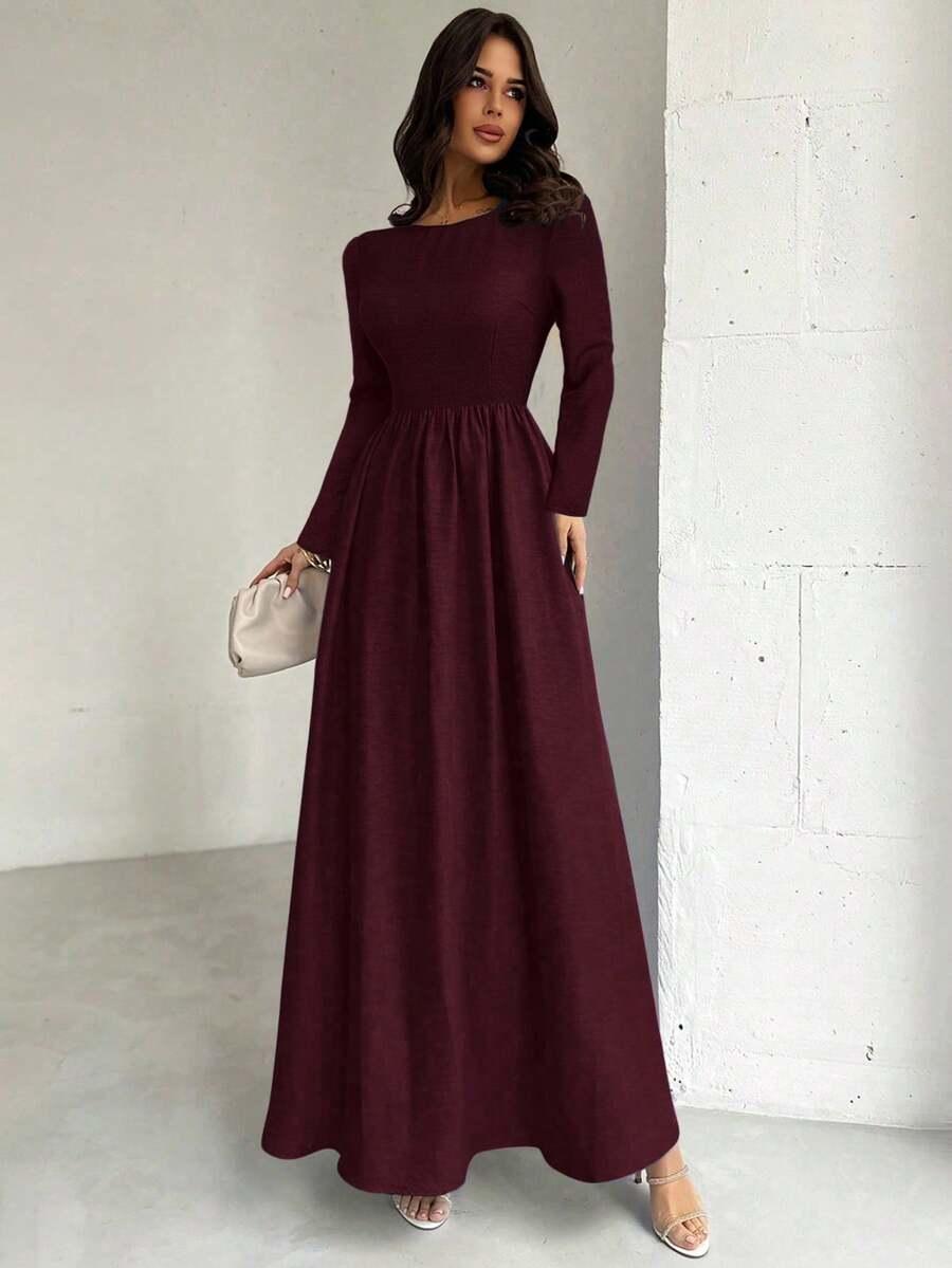 BURGUNDOWA MAXI SUKIENKA 