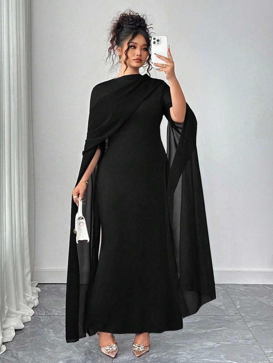 czarna maxi sukienka