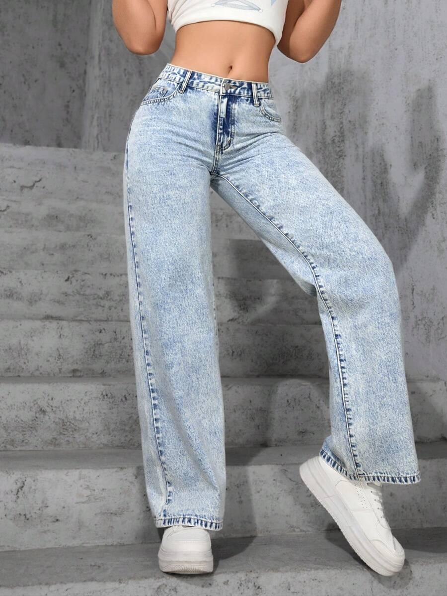 NIEBIESKIE SPODNIE JEANS