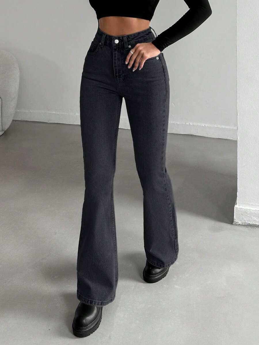CZARNE SPODNIE JEANS