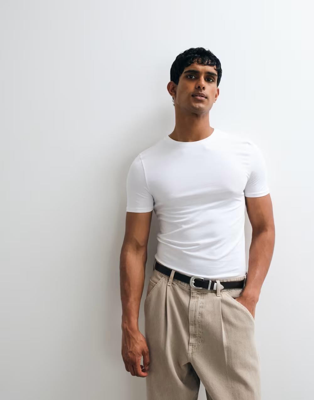 BIAŁY T-SHIRT BASIC