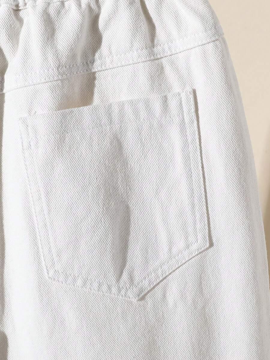 BIAŁE SPODNIE JEANS