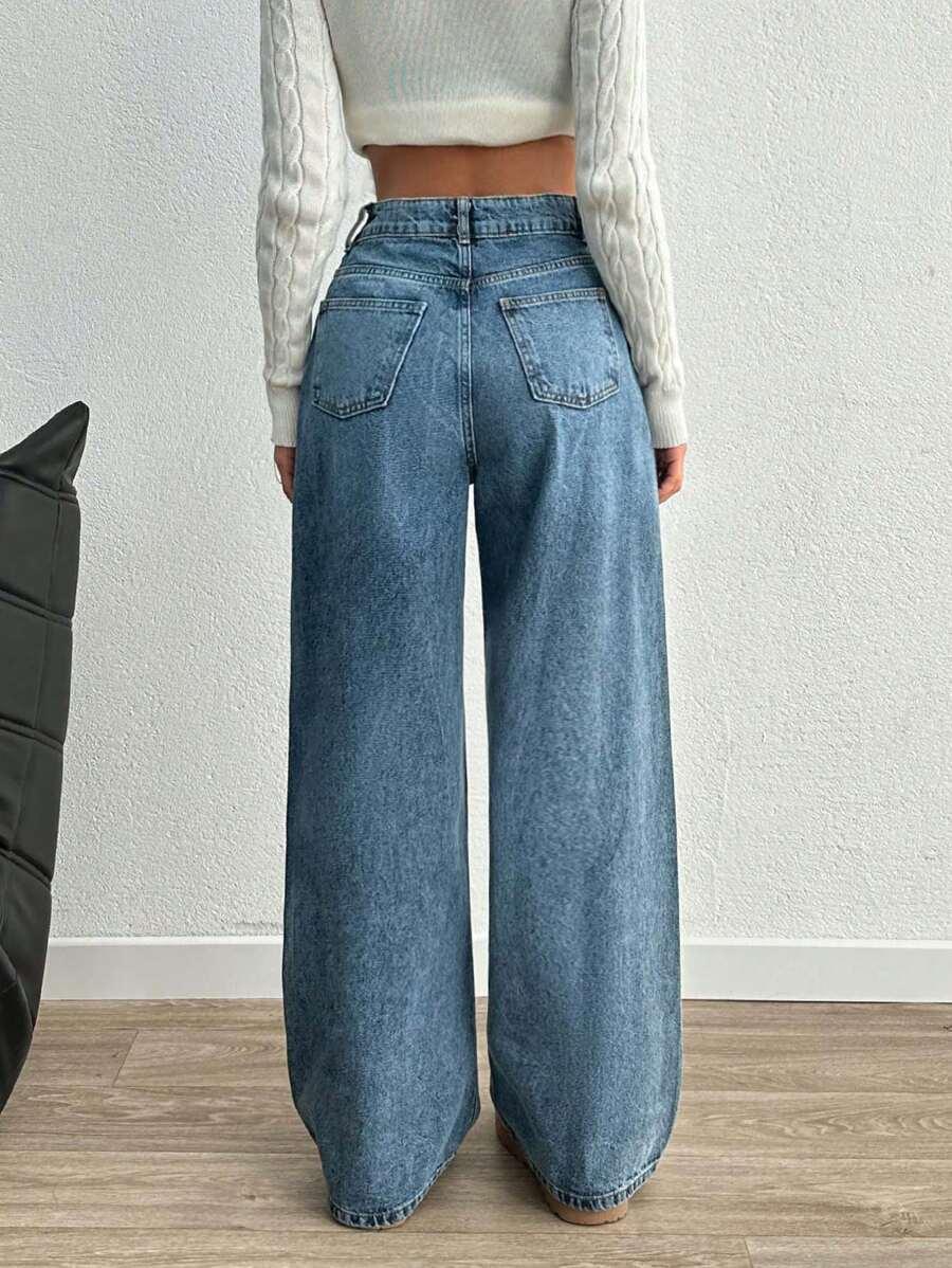 NIEBIESKIE SPODNIE JEANS