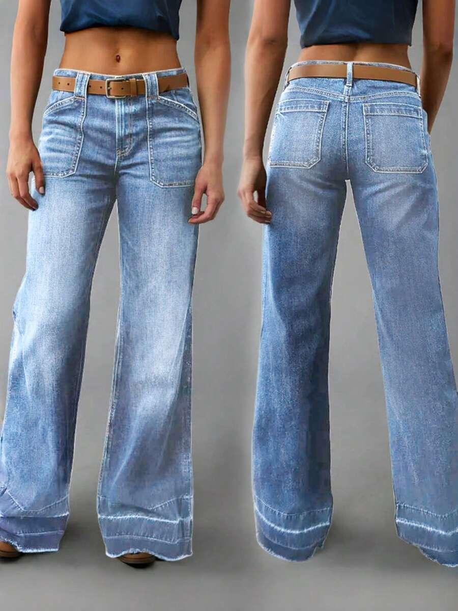 NIEBIESKIE SPODNIE JEANS