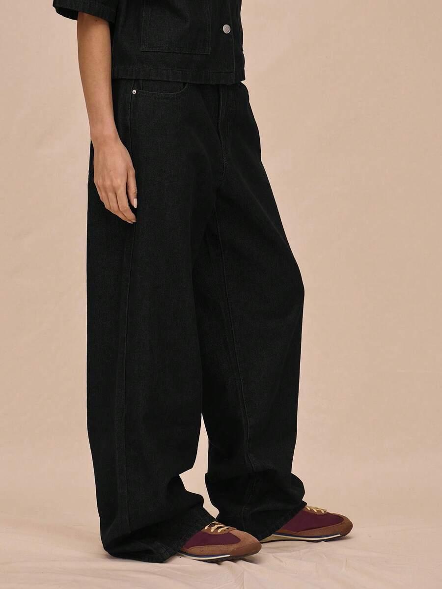 CZARNE SPODNIE JEANS