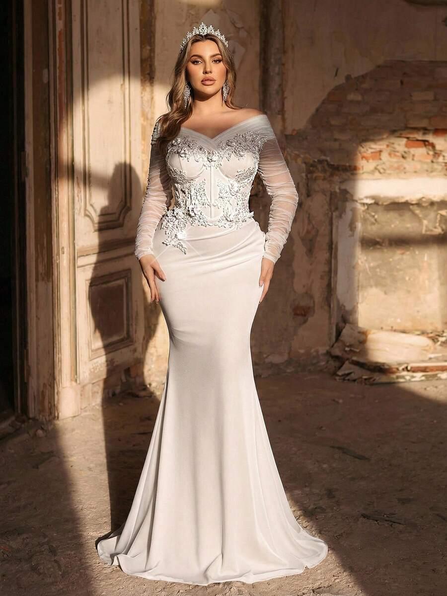 BIAŁA MAXI SUKNIA ŚLUBNA