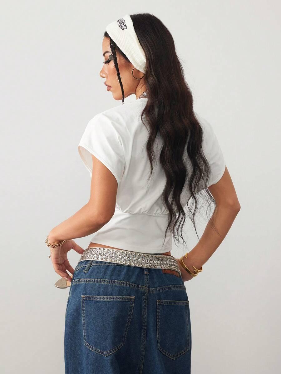 BIAŁY GŁADKI T-SHIRT 