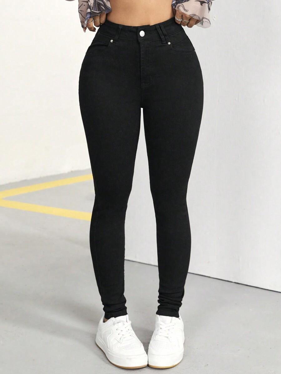 SPODNIE JEANS RURKI WYSOKI STAN