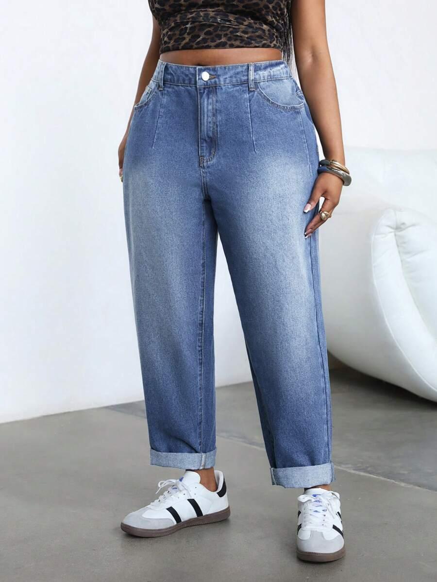 spodnie mom jeans wysoki stan