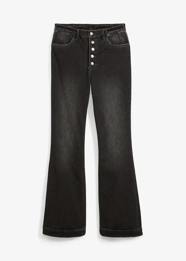 CZARNE SPODNIE JEANS WYSOKI STAN 