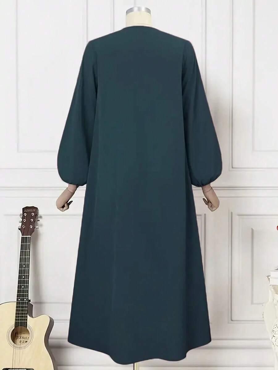 turkusowa maxi sukienka