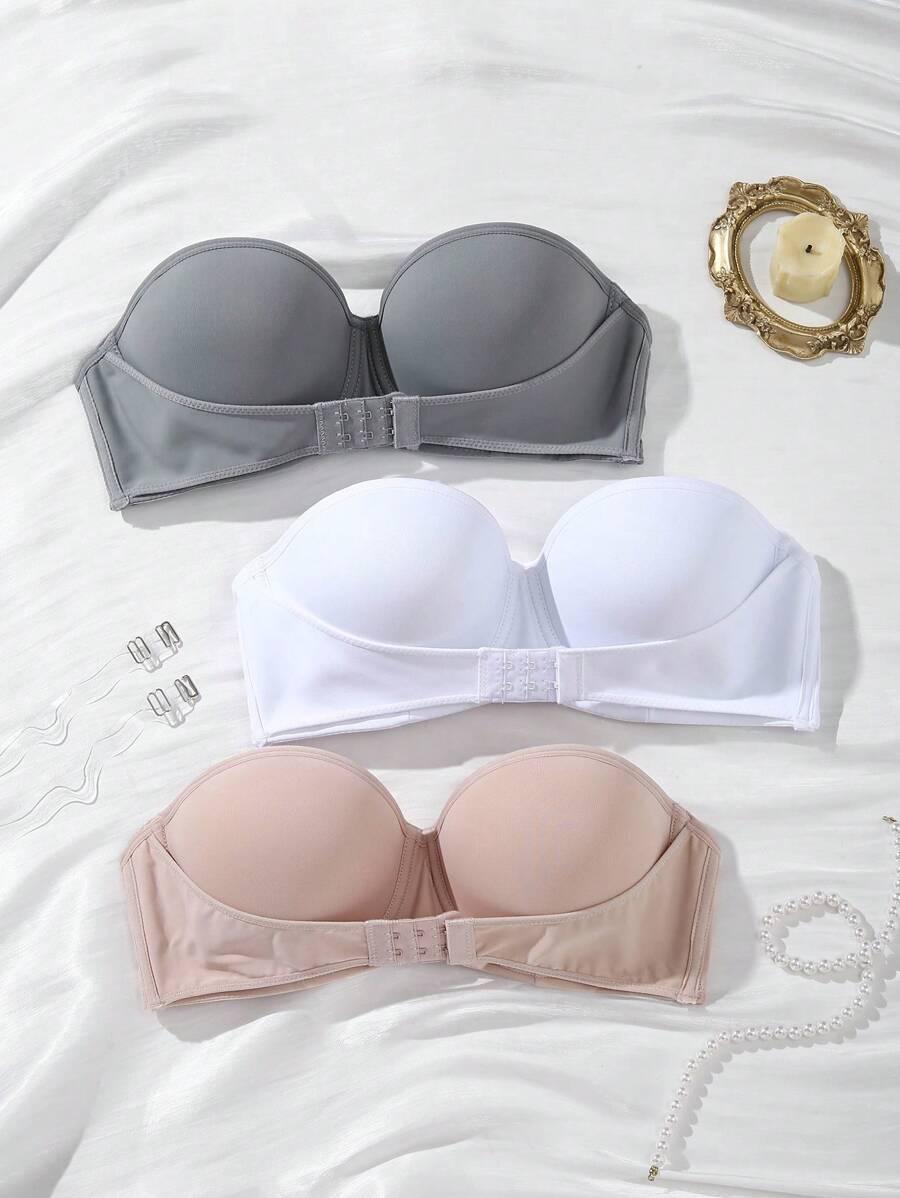 biustonosz zapięcie z przodu 3-pack
