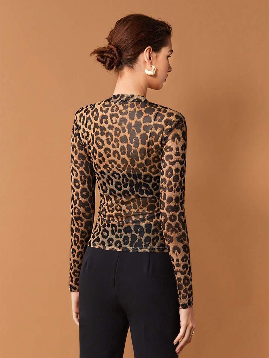 DOPASOWANA BLUZKA ANIMAL PRINT 