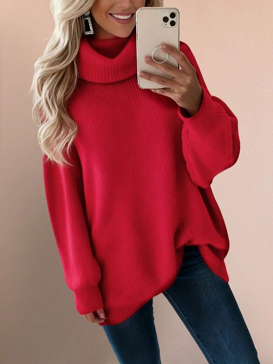 czerwony sweter golf 