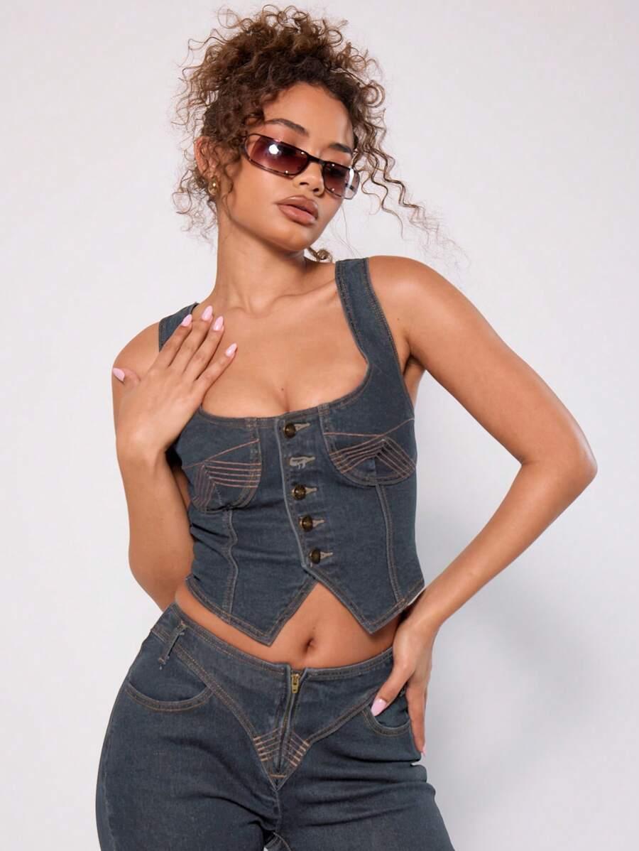 TOP JEANSOWY DAMSKI