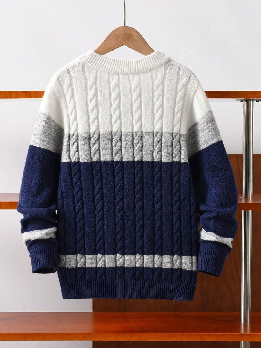 sweter w paski tekstura 