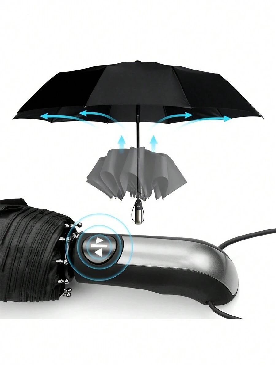 czarny automatyczny parasol