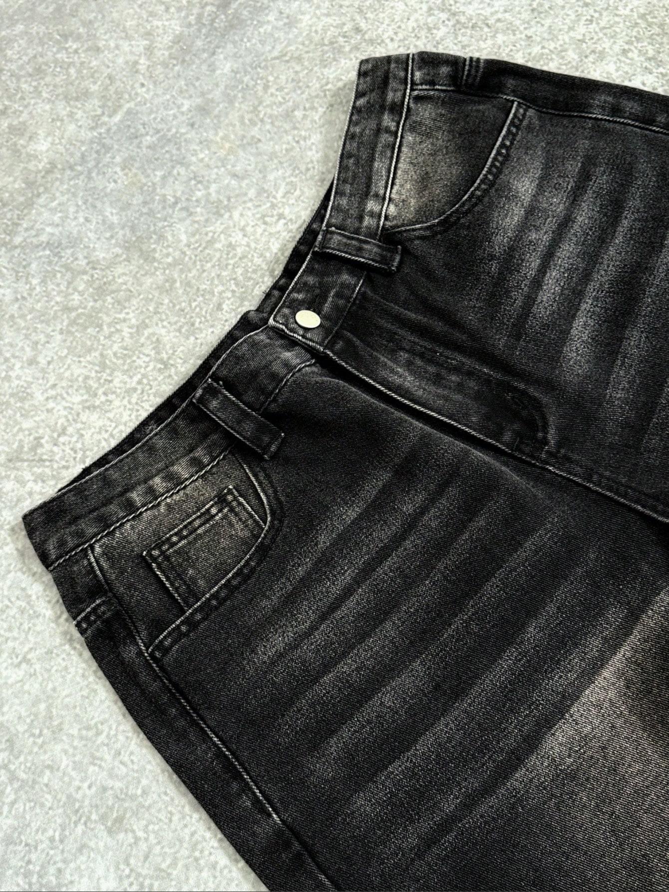 CZARNE SPODNIE JEANS