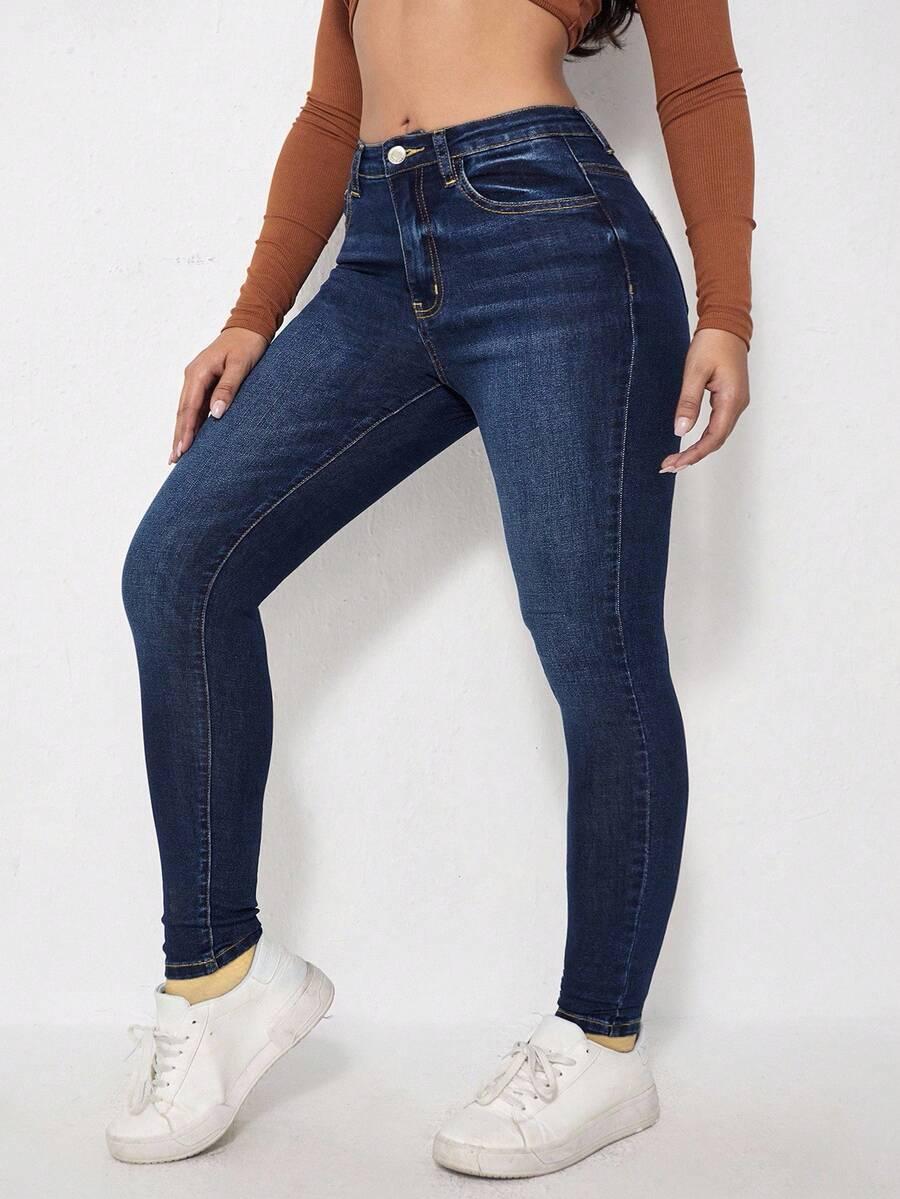 NIEBIESKIE SPODNIE JEANS RURKI 