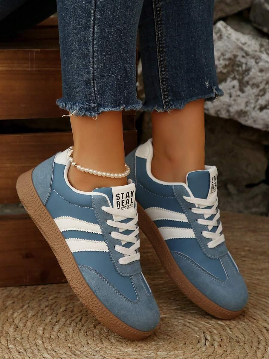niebieskie trampki casual 