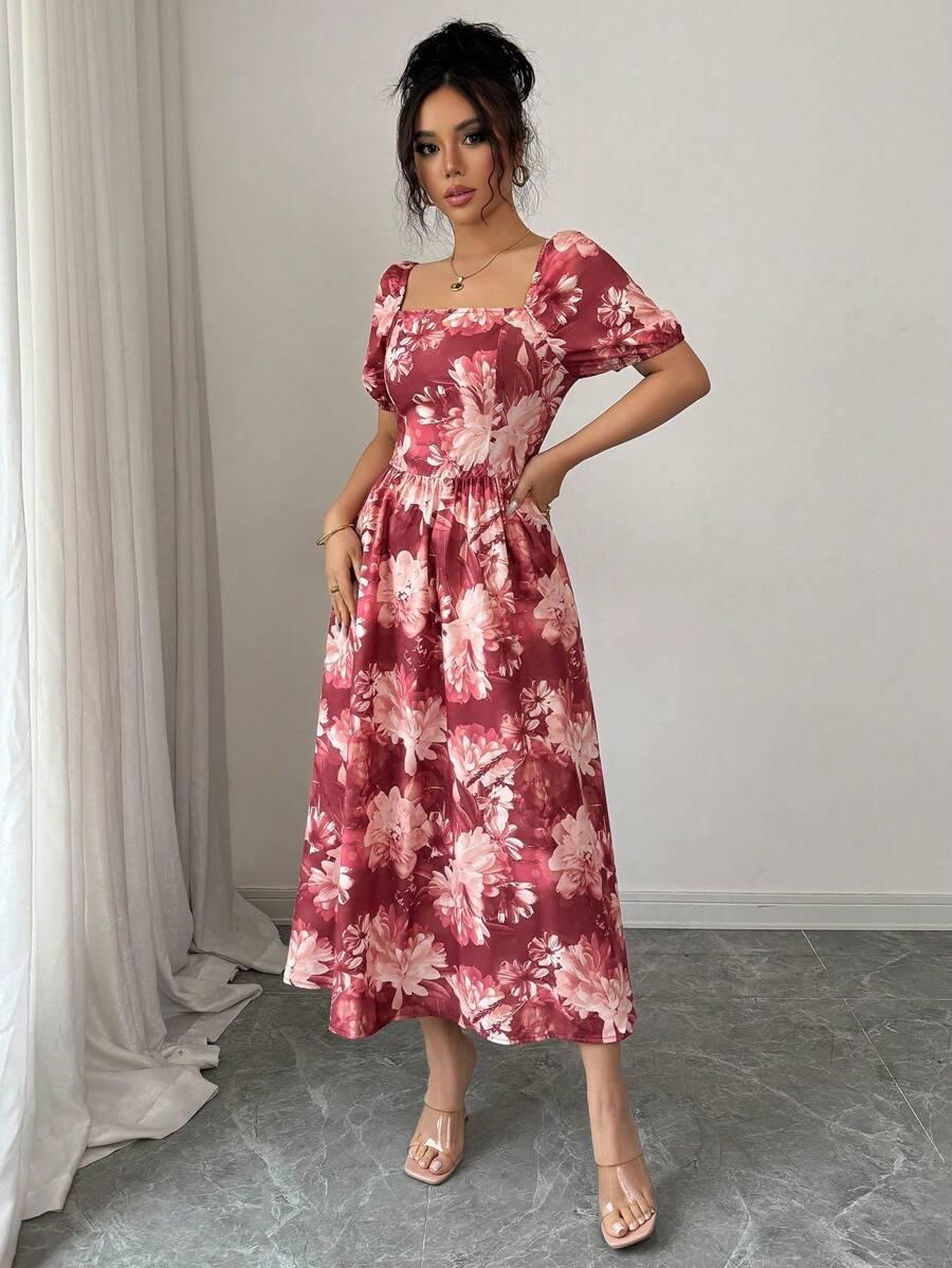 midi sukienka print 