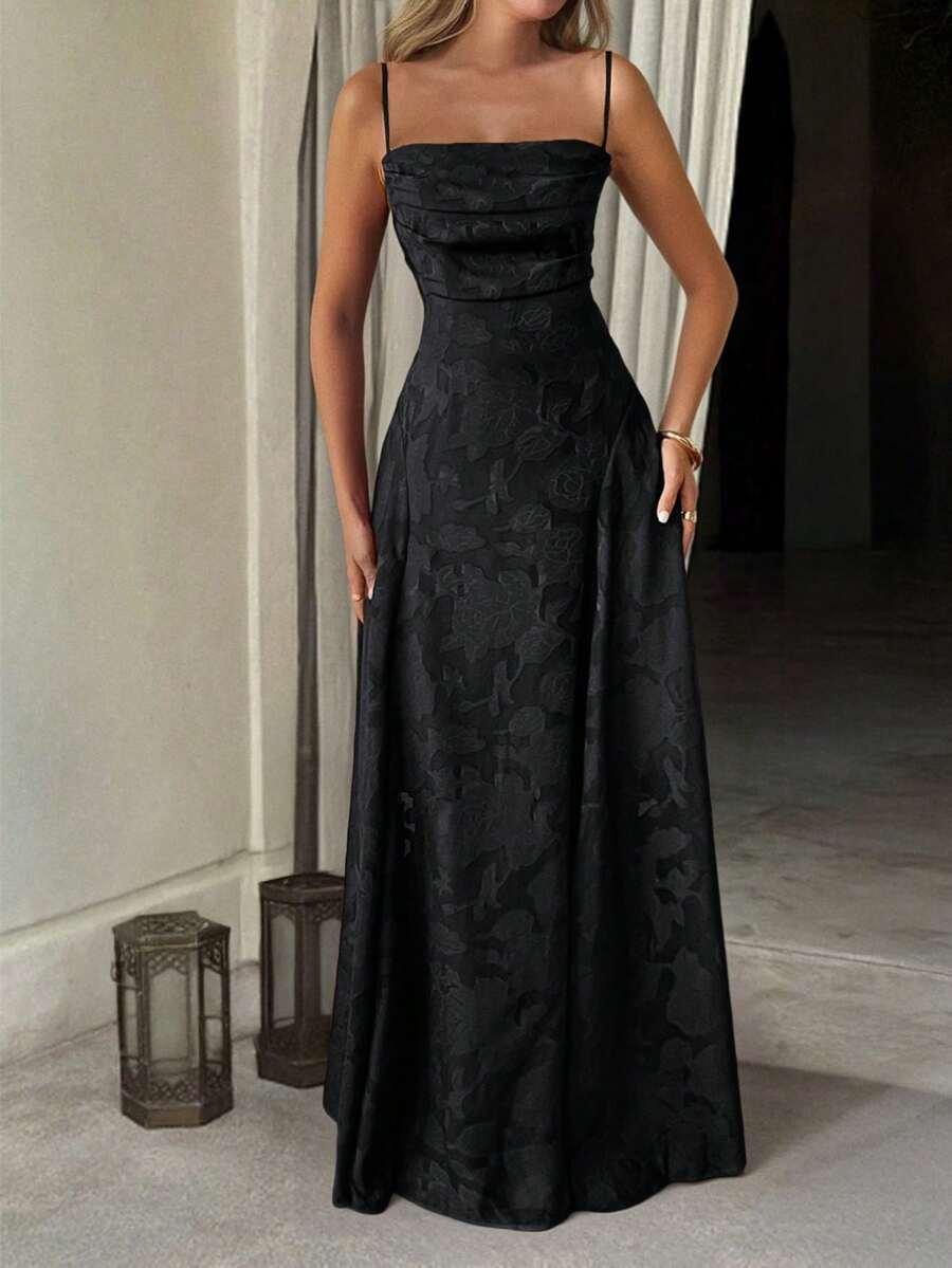 CZARNA MAXI SUKIENKA
