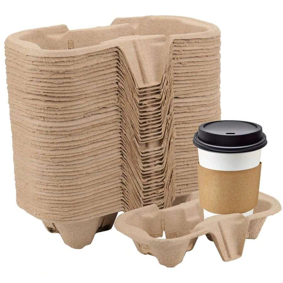 Uchwyt papierowy na 2 kubki 50-pack
