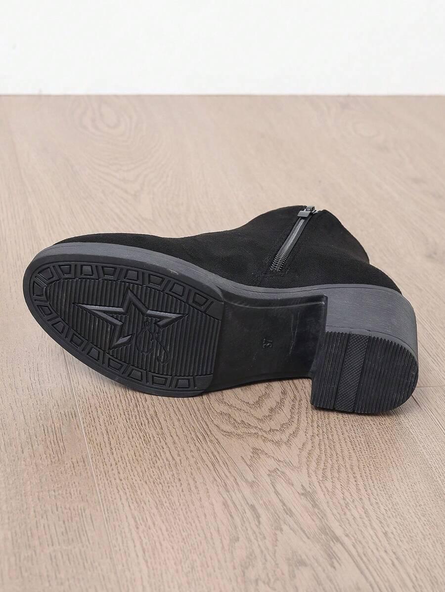CZARNE BOTKI IMITACJA ZAMSZU
