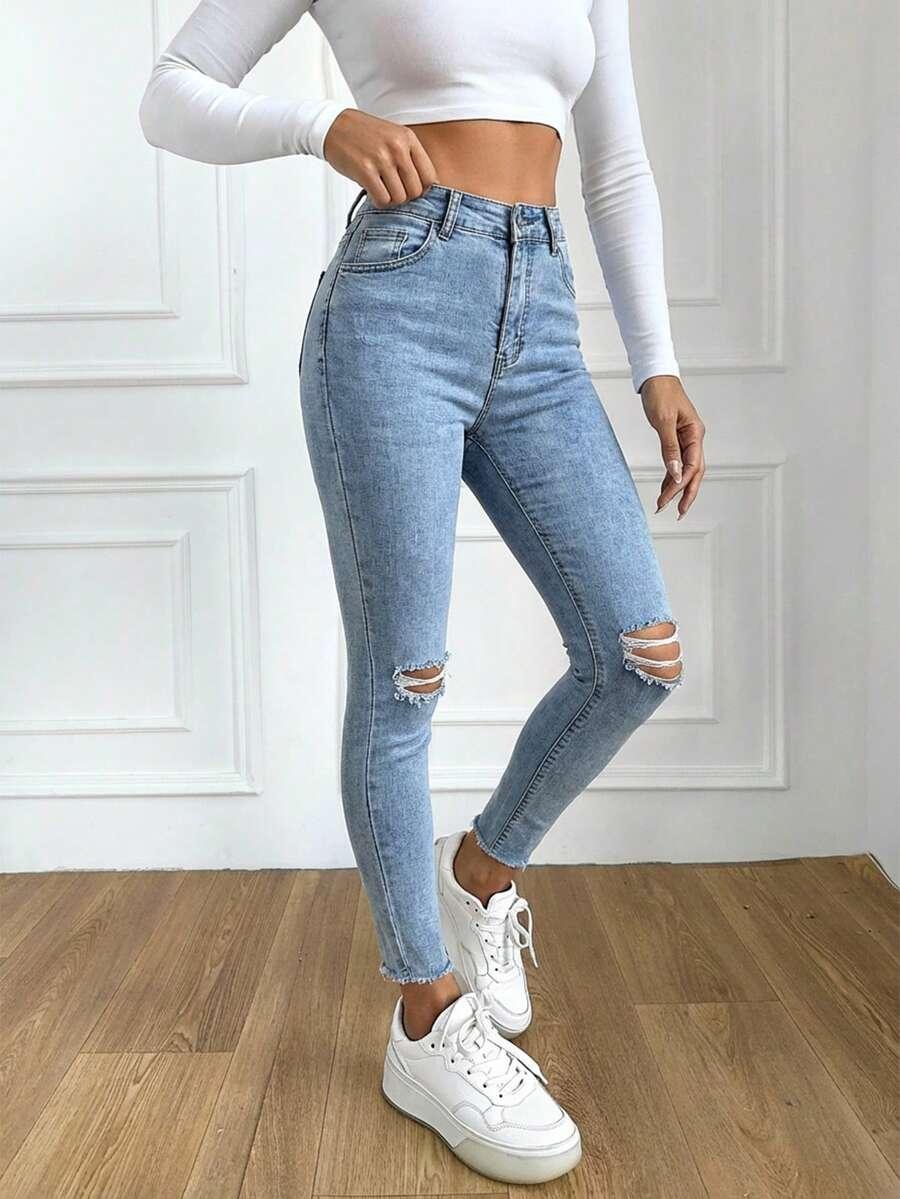 NIEBIESKIE SPODNIE JEANS 